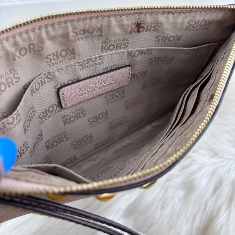 MICHAEL Michael Kors PINK STUDED WRIST BAG